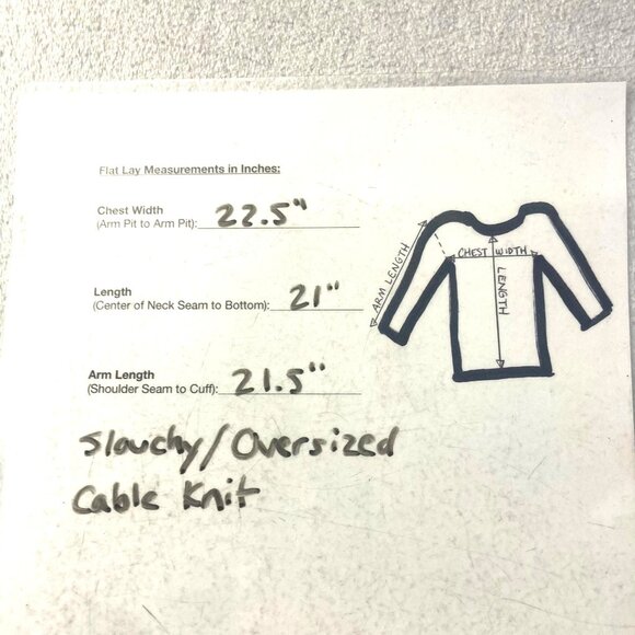 NWT American Eagle Cable Knit Oversized Slouchy Sweater Womens Small S Red Cozy - Picture 7 of 11